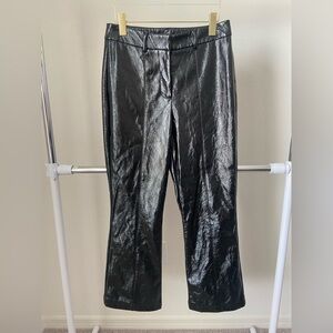 7 For All Mankind Black Patent Boot Cut Pants